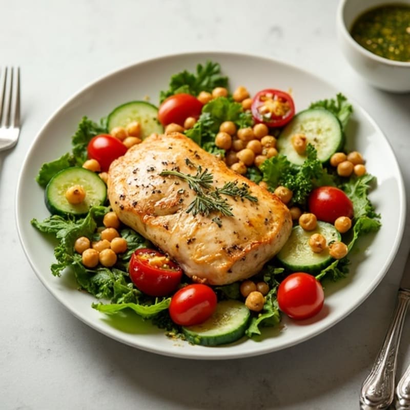 Herb-Roasted Chicken and Chickpea Salad
