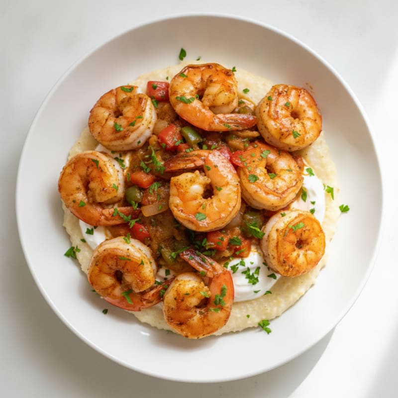 Cajun Shrimp with Creamy Grits