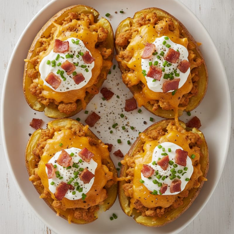 Bacon Cheddar Stuffed Potatoes