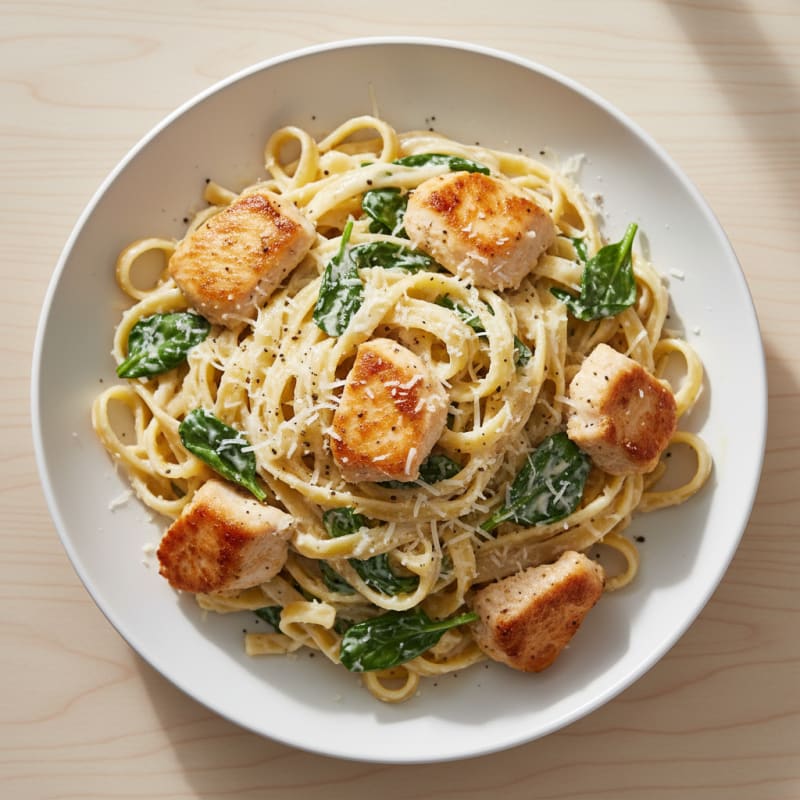 Creamy Garlic Parmesan Chicken Fettuccine