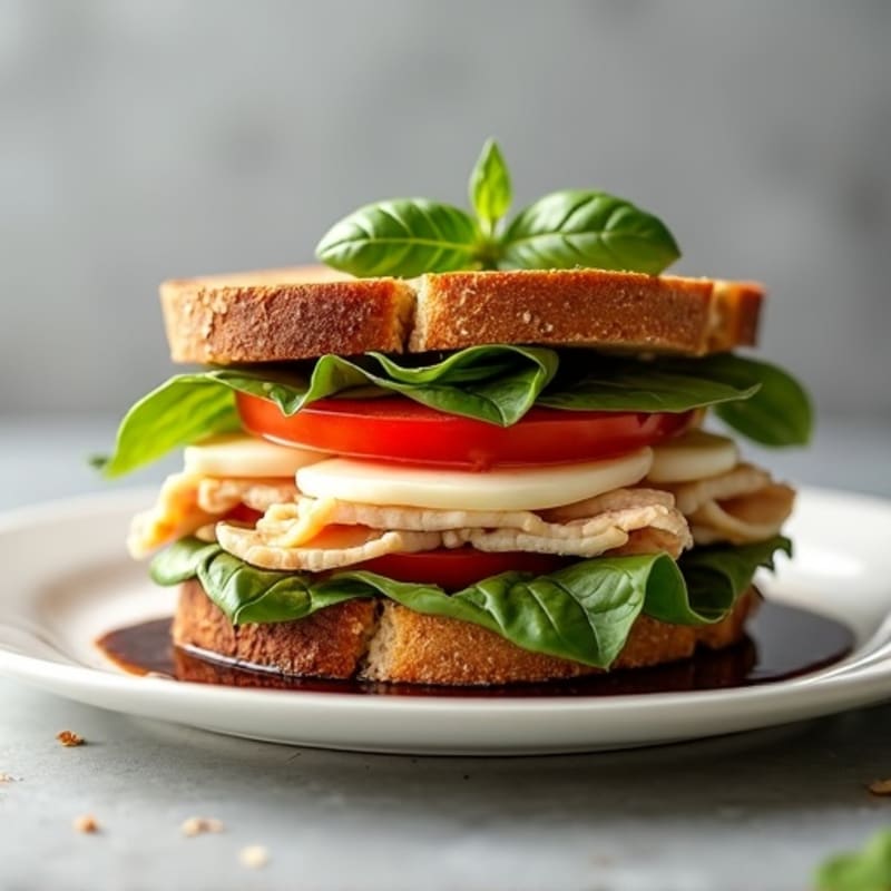 Lean Turkey-Caprese Stack Sandwich