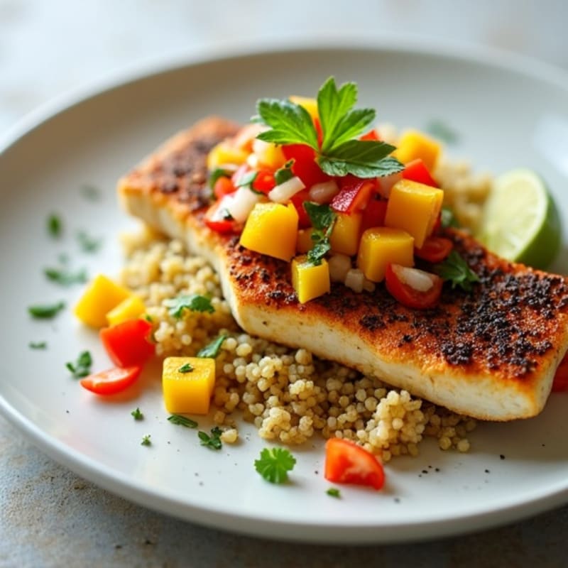 Herb-Crusted Mahi Mahi with Mango Salsa