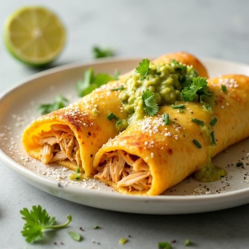 Salsa Verde Shredded Chicken Enchiladas