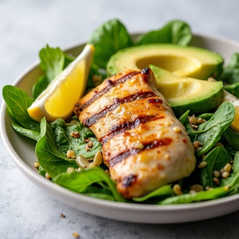 Grilled Chicken Salad with Mixed Greens and Lemon Vinaigrette
