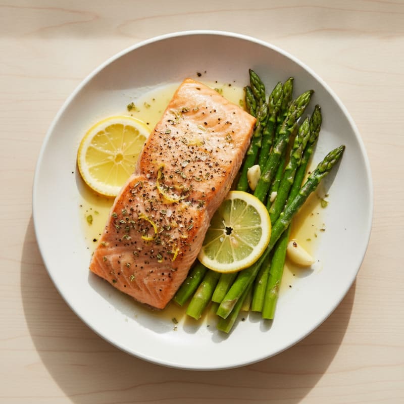 Lemon-Herb Baked Salmon with Asparagus