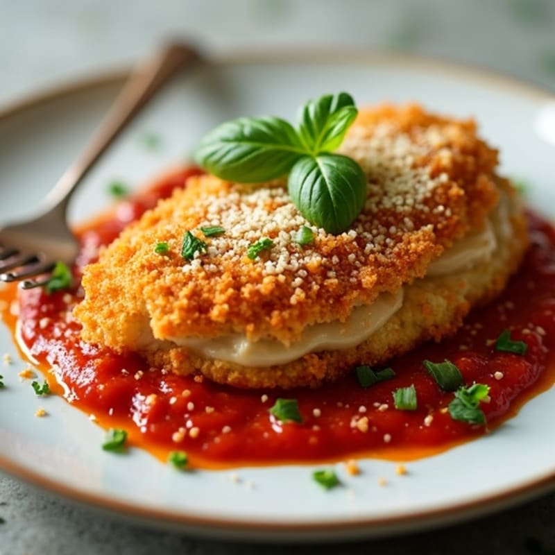 Crispy Baked Chicken Parmesan with Fresh Herbs