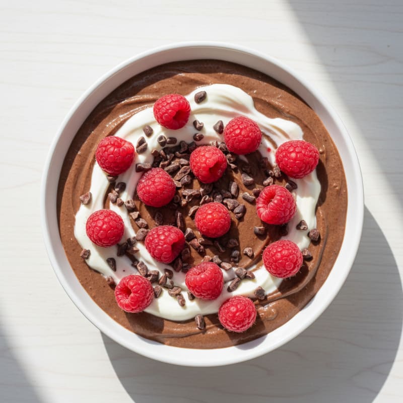Silky Chocolate Protein Pudding with Greek Yogurt