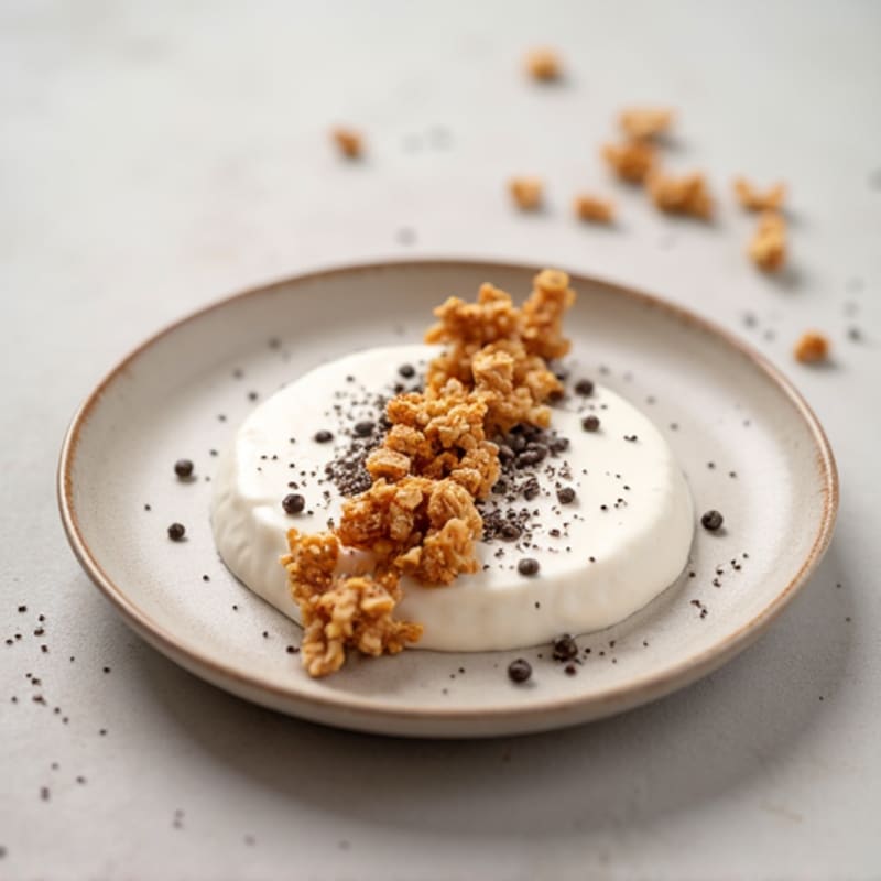 Greek Yogurt with Protein Granola and Chia Seeds