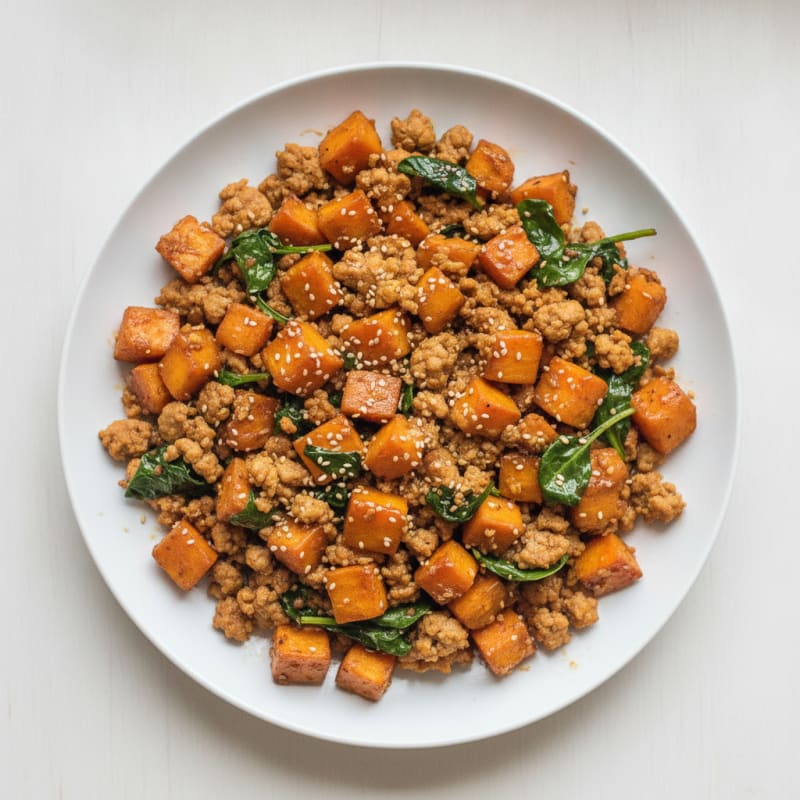 Honey-Garlic Turkey & Sweet Potato Skillet