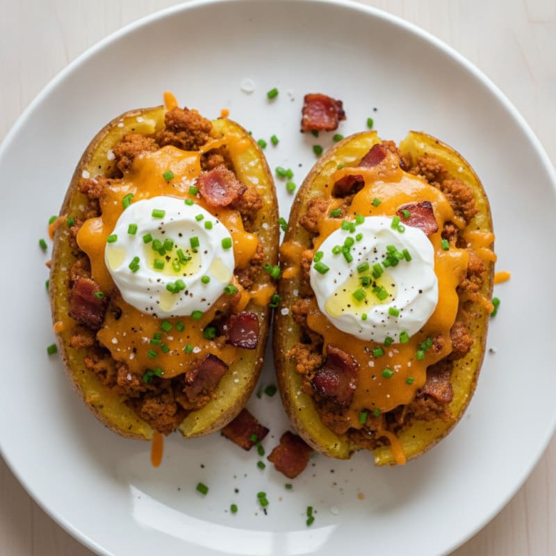 Bacon Cheddar Stuffed Potatoes