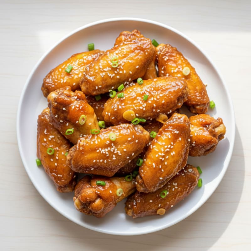 Crispy Honey-Garlic Chicken Wings