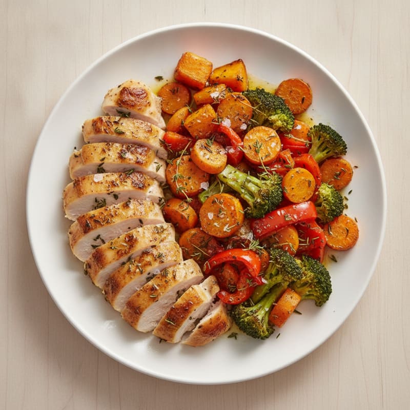 Herb-Roasted Chicken with Roasted Vegetables