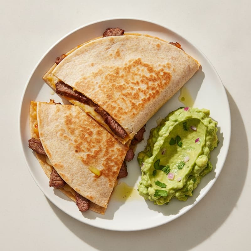 Carne Asada Quesadillas with Guacamole