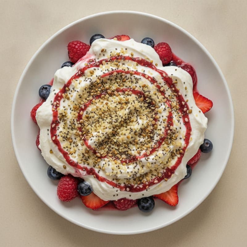 Greek Yogurt Protein Parfait with Mixed Berries