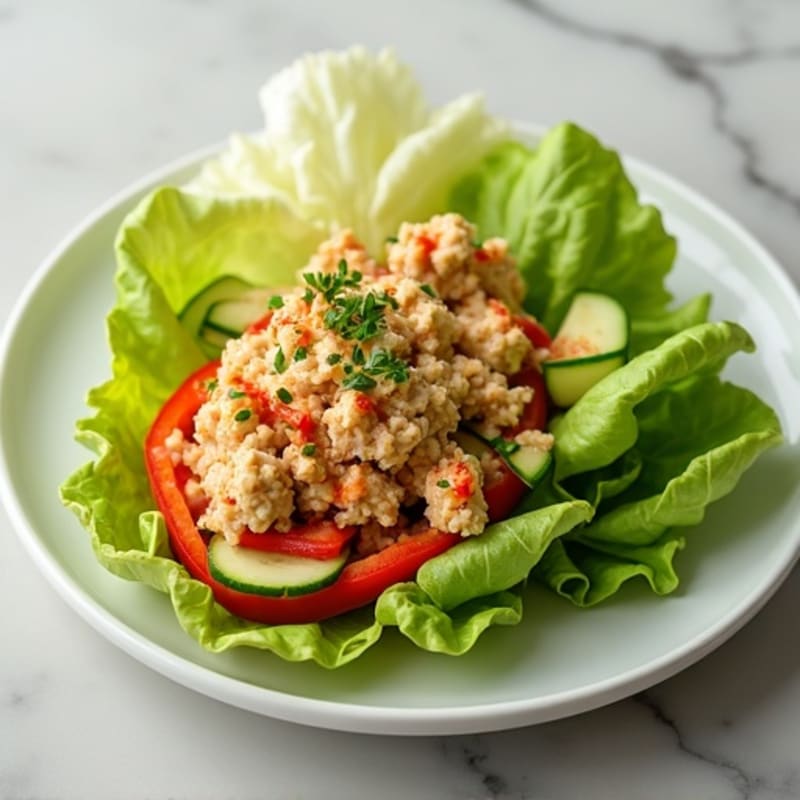 Spicy Sriracha Tuna Lettuce Wrap