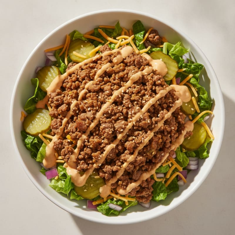 Ground Beef Big Mac Bowl