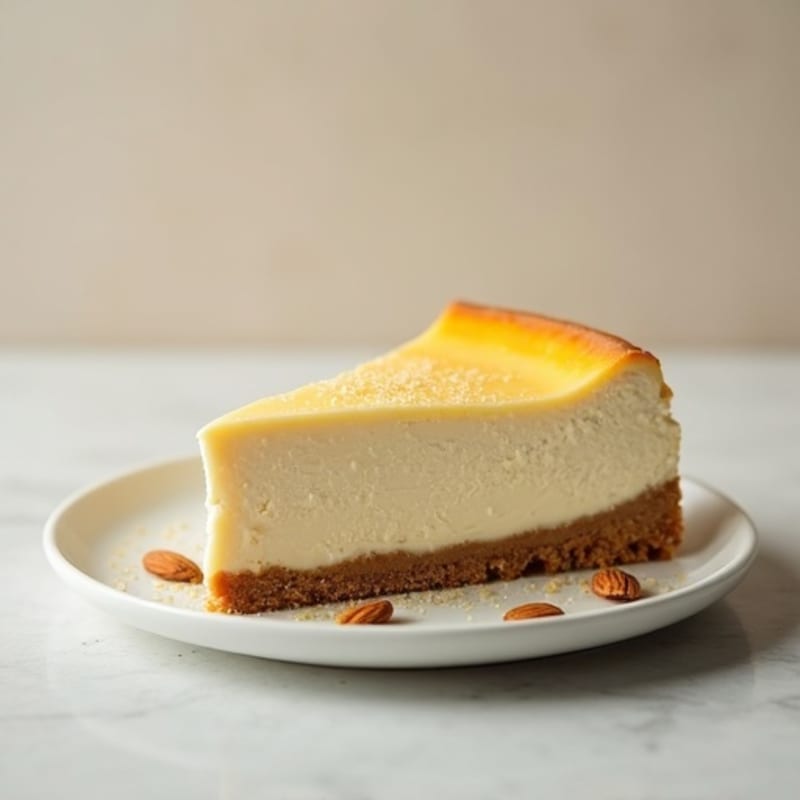 Creamy Protein Cheesecake with Almond Crust