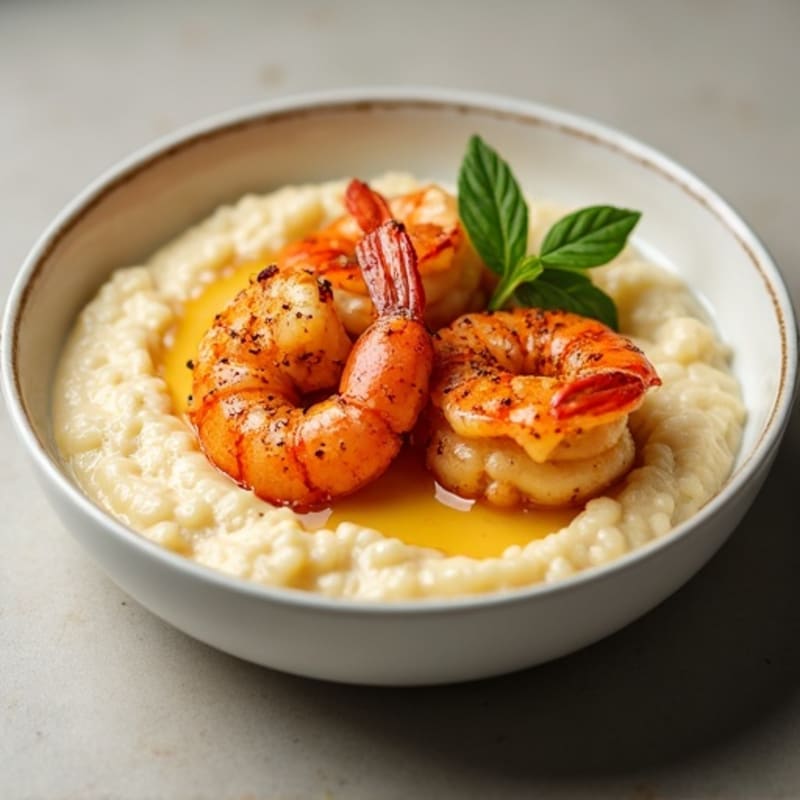 Cajun Pan-Seared Shrimp with Creamy Grits