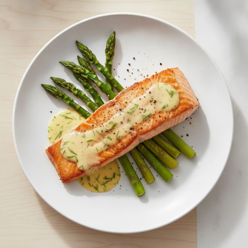 Pan-Seared Salmon with Lemon-Dill Sauce
