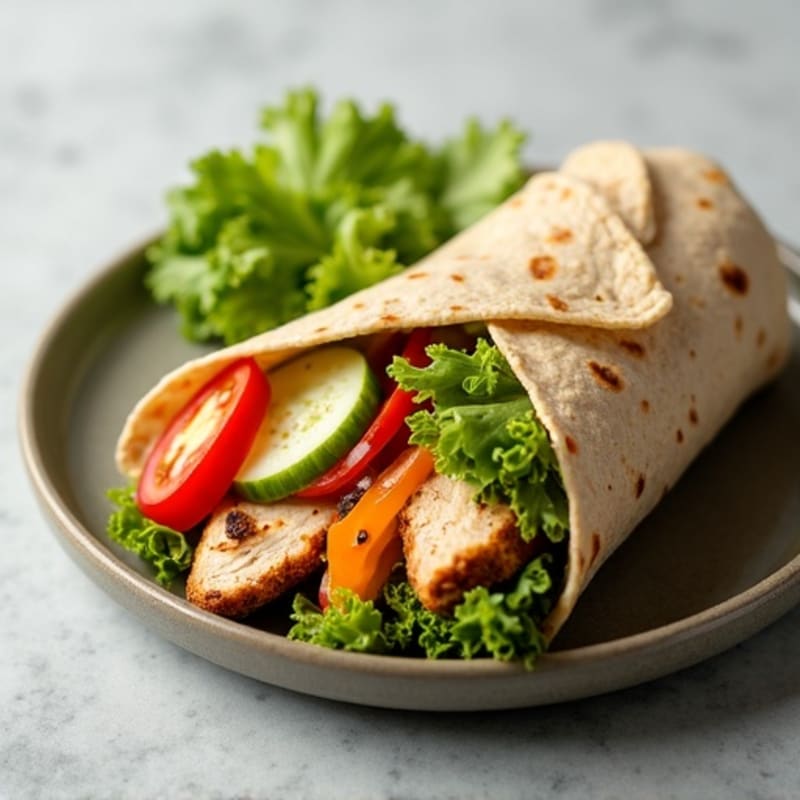 Fresh Grilled Chicken and Crisp Veggie Wrap