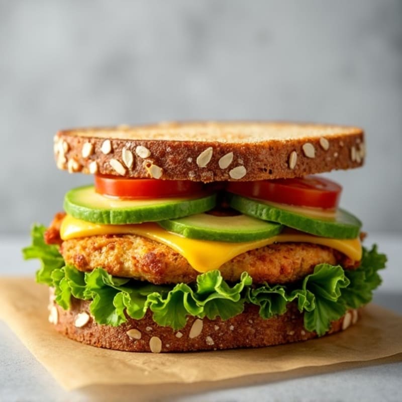 Roasted Chicken Sandwich with Avocado and Crisp Greens
