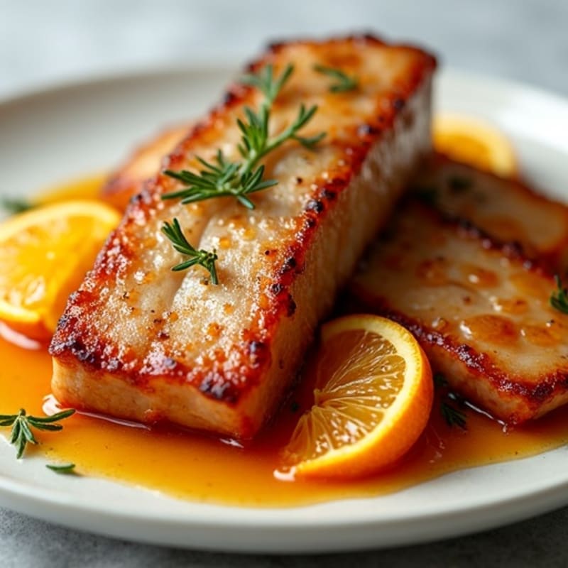 Crispy Citrus-Garlic Braised Pork Belly