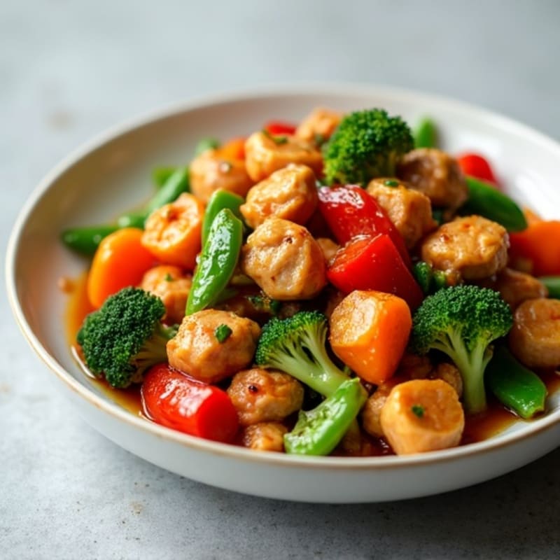 Ginger-Chili Chicken Stir Fry with Crispy Vegetables