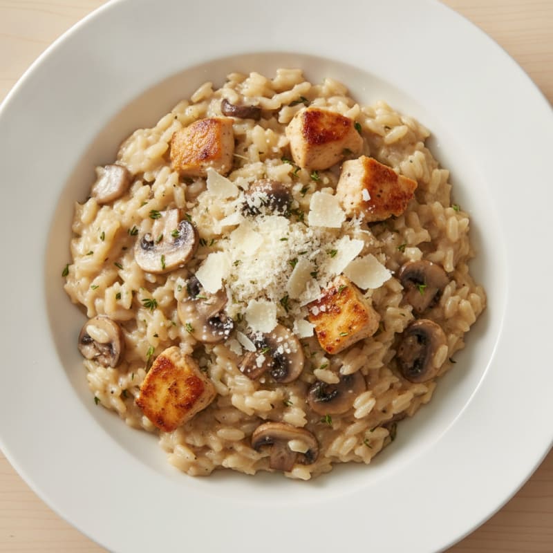 Creamy Mushroom Risotto with Parmesan
