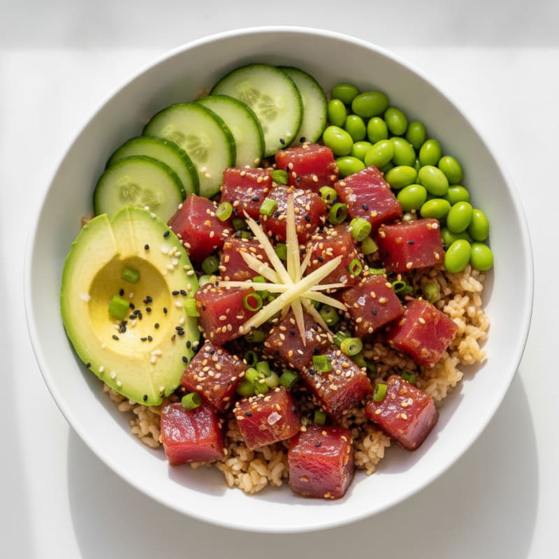 Hawaiian Ahi Tuna Poke Bowl