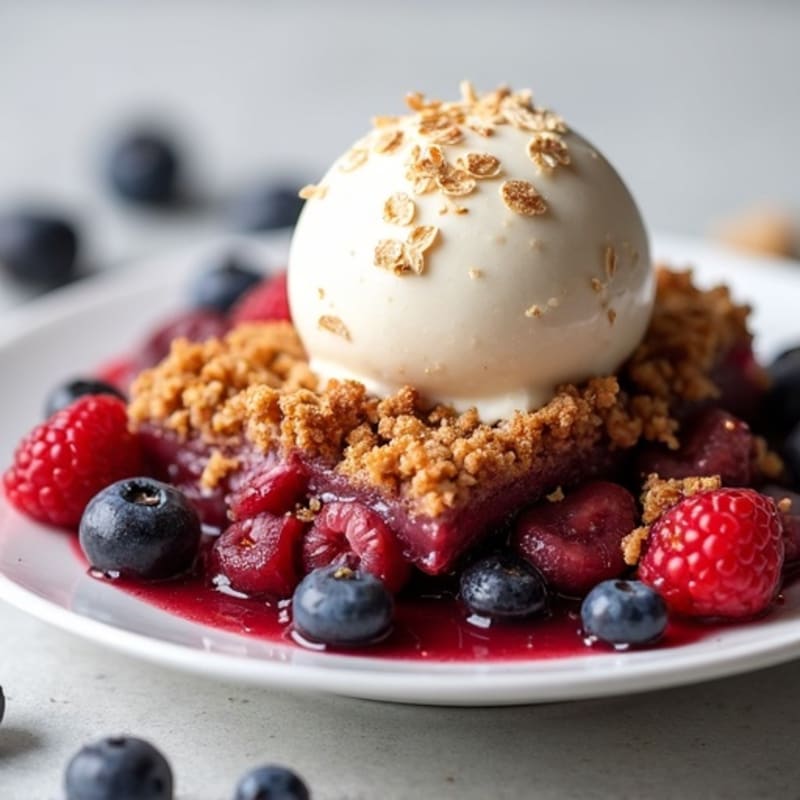 Crispy Baked Berry Crumble