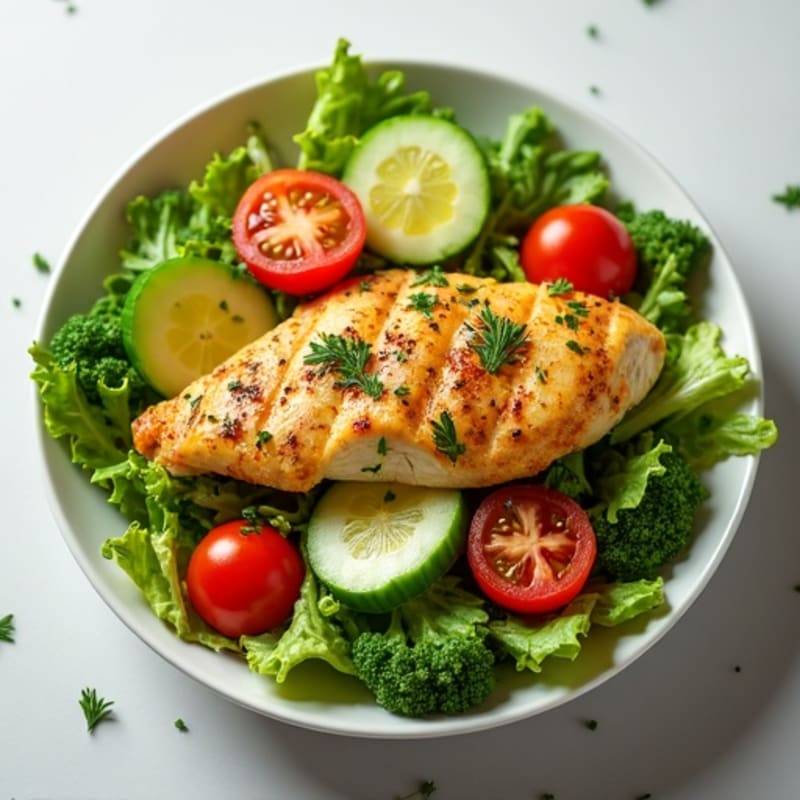 Crispy Lemon-Herb Chicken Salad with Fresh Greens