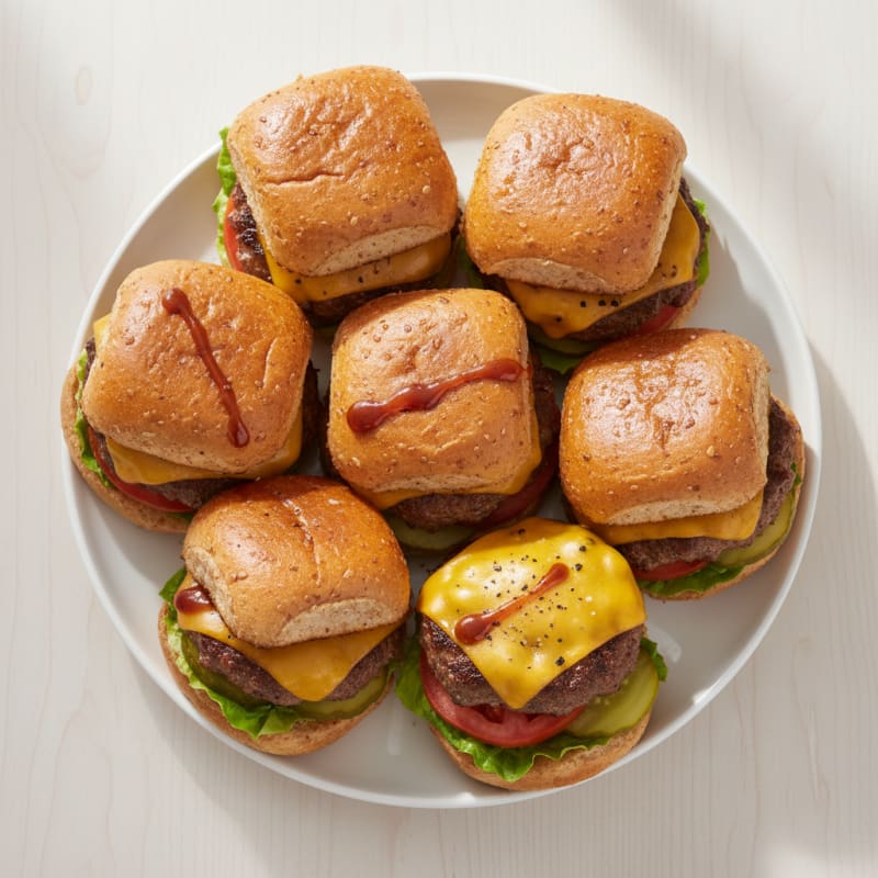 Crispy Beef and Cheddar Sliders
