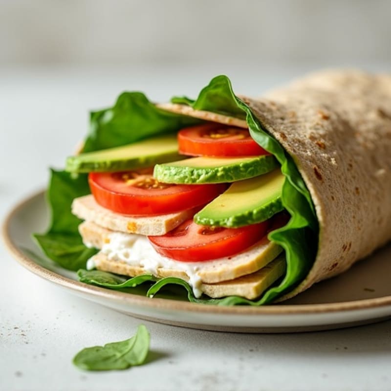 Creamy Turkey Avocado Wrap