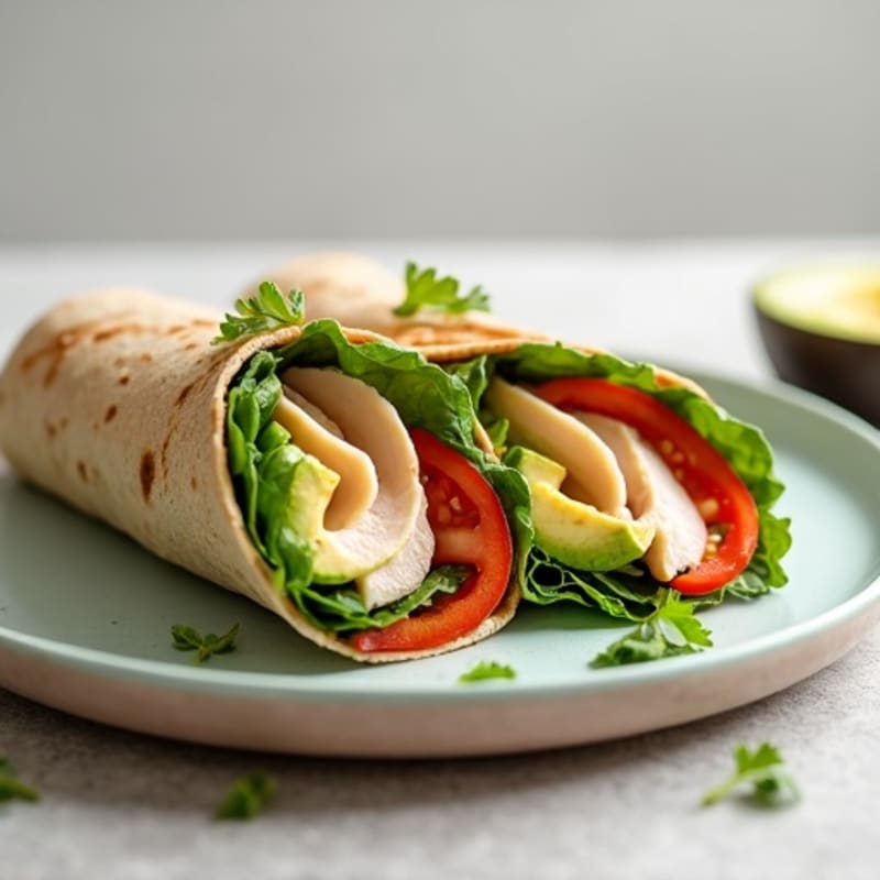 Lean Turkey and Creamy Avocado Wrap
