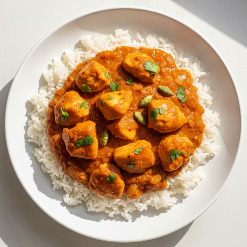 Creamy Spiced Chicken Masala with Basmati