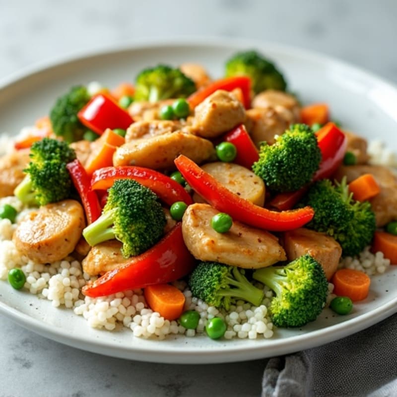 Garlic Ginger Chicken and Crunchy Vegetable Stir-Fry