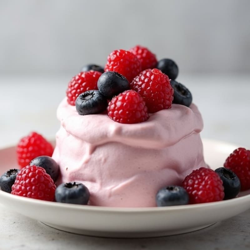 Silky Greek Yogurt Protein Mousse with Mixed Berries