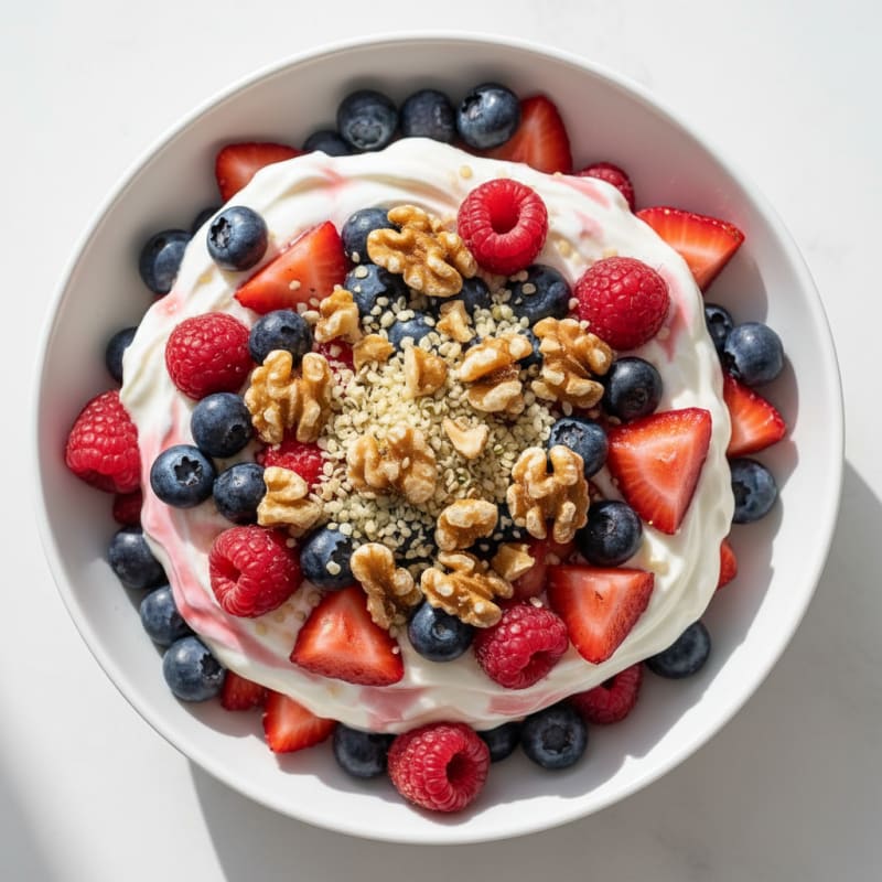 Creamy Greek Yogurt Protein Parfait with Mixed Berries