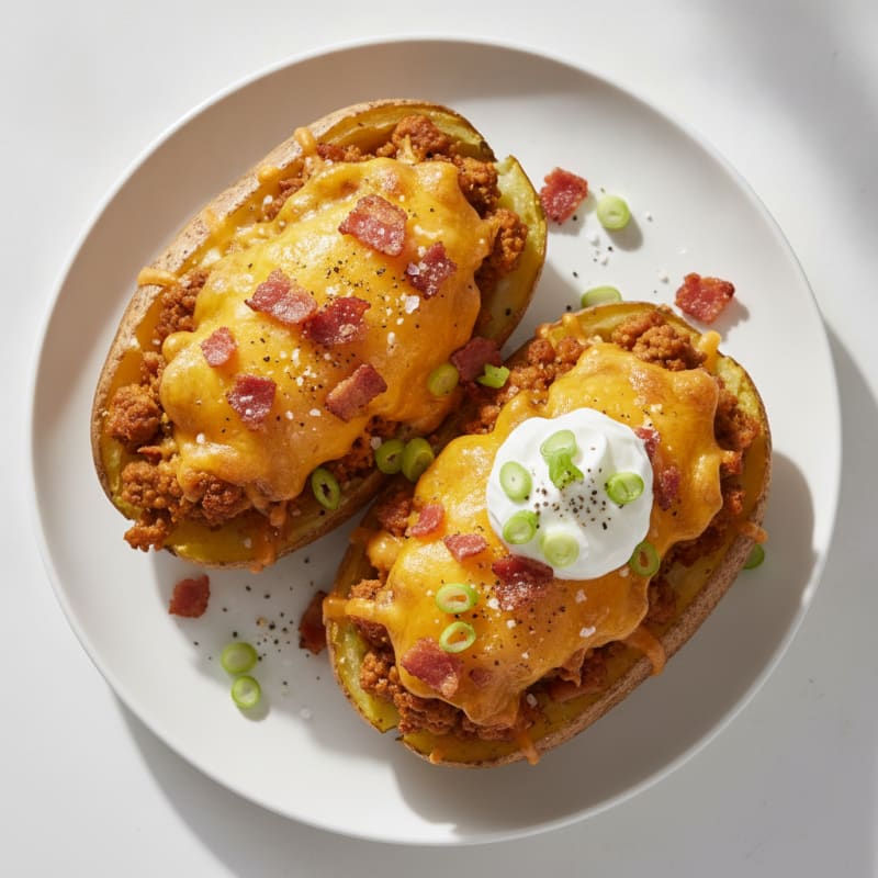 Bacon and Cheddar Stuffed Potatoes