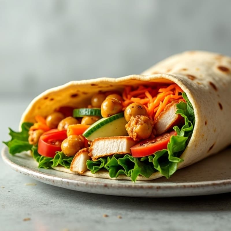 Fresh Veggie Hummus Wrap