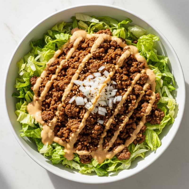 Creamy Big Mac Beef Bowl