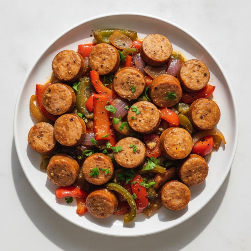 Sheet Pan Sausage and Peppers