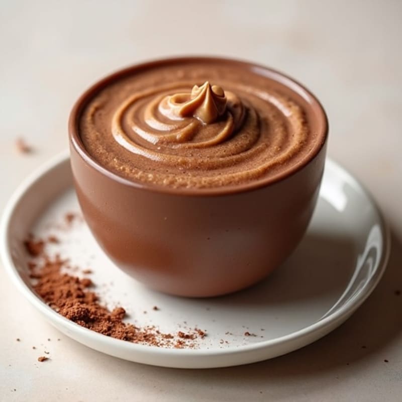 Silky Chocolate Protein Pudding with Peanut Butter Swirl