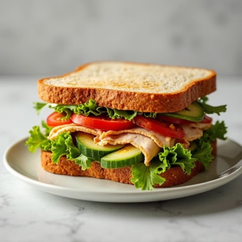 Crispy Turkey and Fresh Veggie Club Sandwich