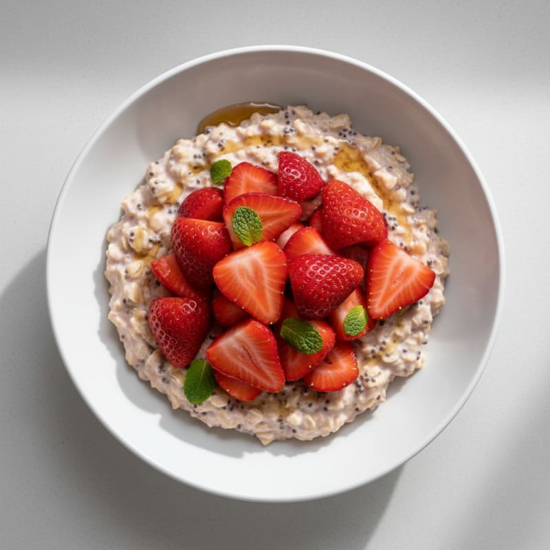 Creamy Strawberry Shortcake Overnight Oats