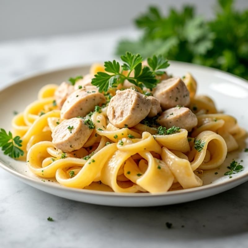 Creamy Lemon Herb Tuna Pasta