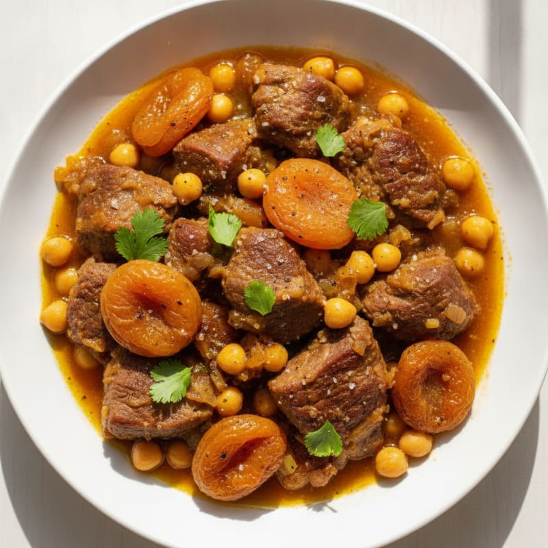 Spiced Lamb Tagine with Apricots