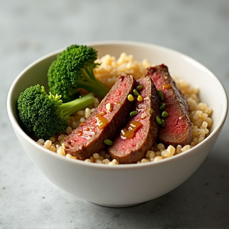 Ginger-Garlic Beef and Broccoli Rice Bowl