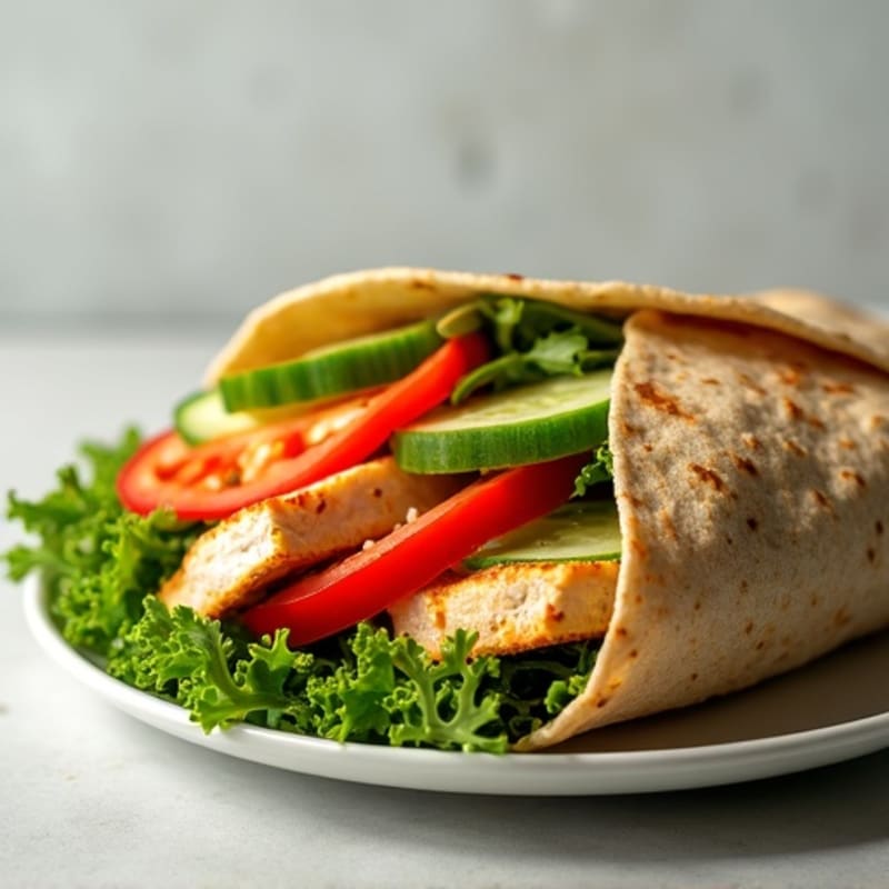 Grilled Chicken and Crunchy Veggie Wrap