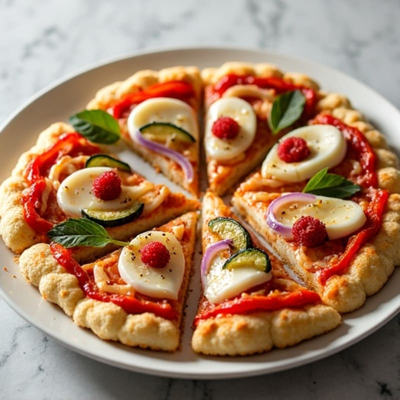 Crispy Cauliflower Crust Pizza with Roasted Vegetables